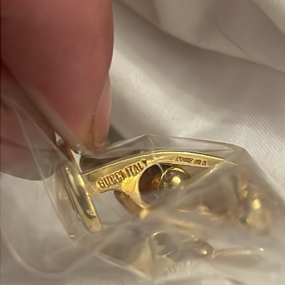 Gucci Snaffle Horse Bit Cufflink- Gold - Picture 5 of 6